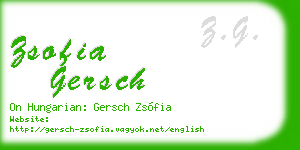 zsofia gersch business card